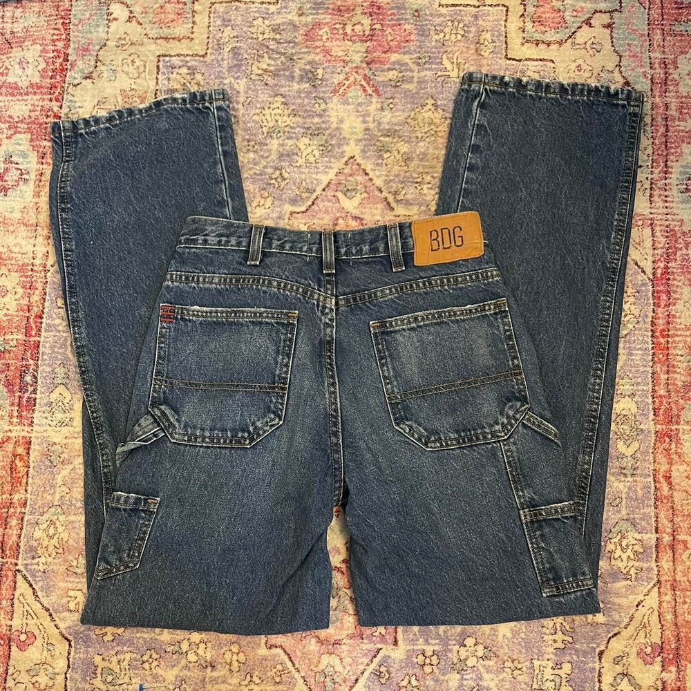 BDG Women's Carpenter Jeans in Dark Blue Denim